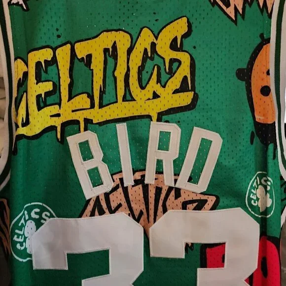 Larry Bird Boston Celtics Mitchell & Ness NBA Jersey Sz M Green #33 NWT Swingman - Picture 5 of 7